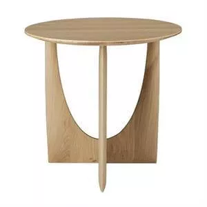 Oak Geometric Side Table